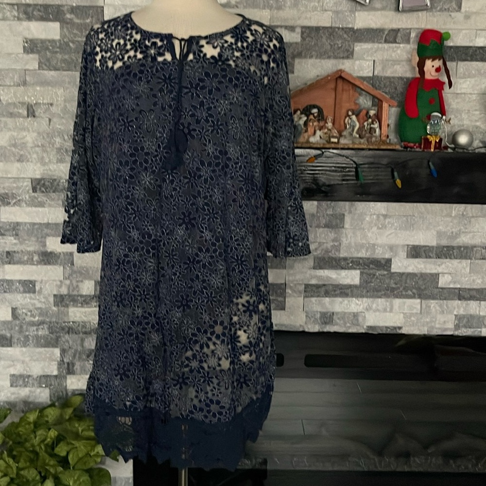 Angela Mara Women’s  3/4 Sleeves Dress Size L( Bust 24”)